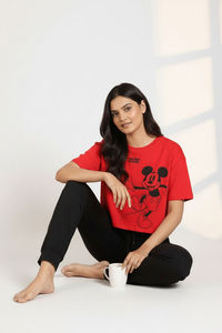 Zivame 2 Mile Fashion Knit Cotton Loungewear Set - Black Beauty — thumbnail 2